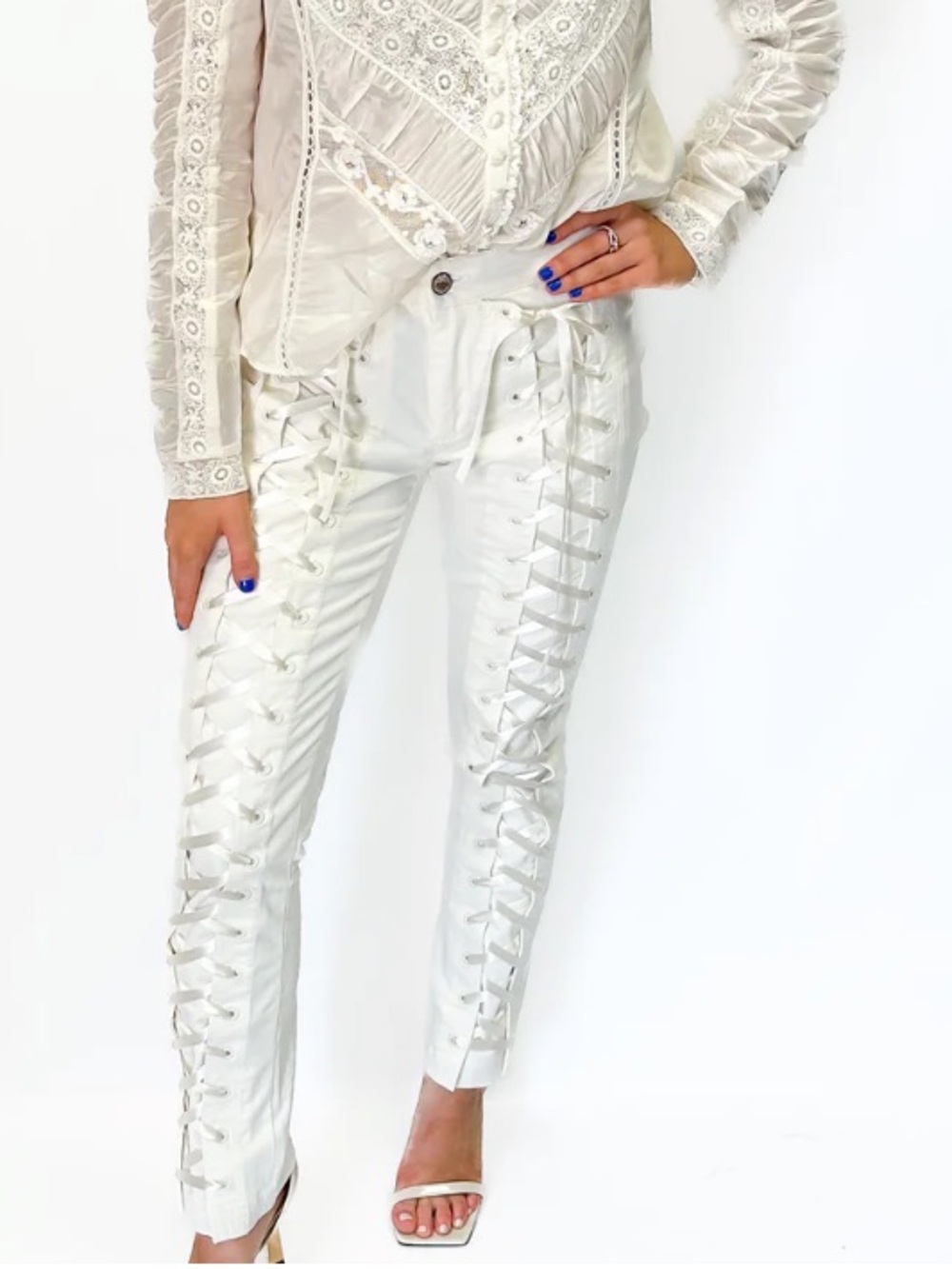 LoveShackFancy Ivory Doro Pants NWT
